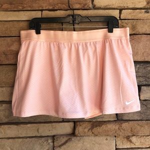 Nike Dri-Fit peach stripe Tennis skort NWT Women XL
